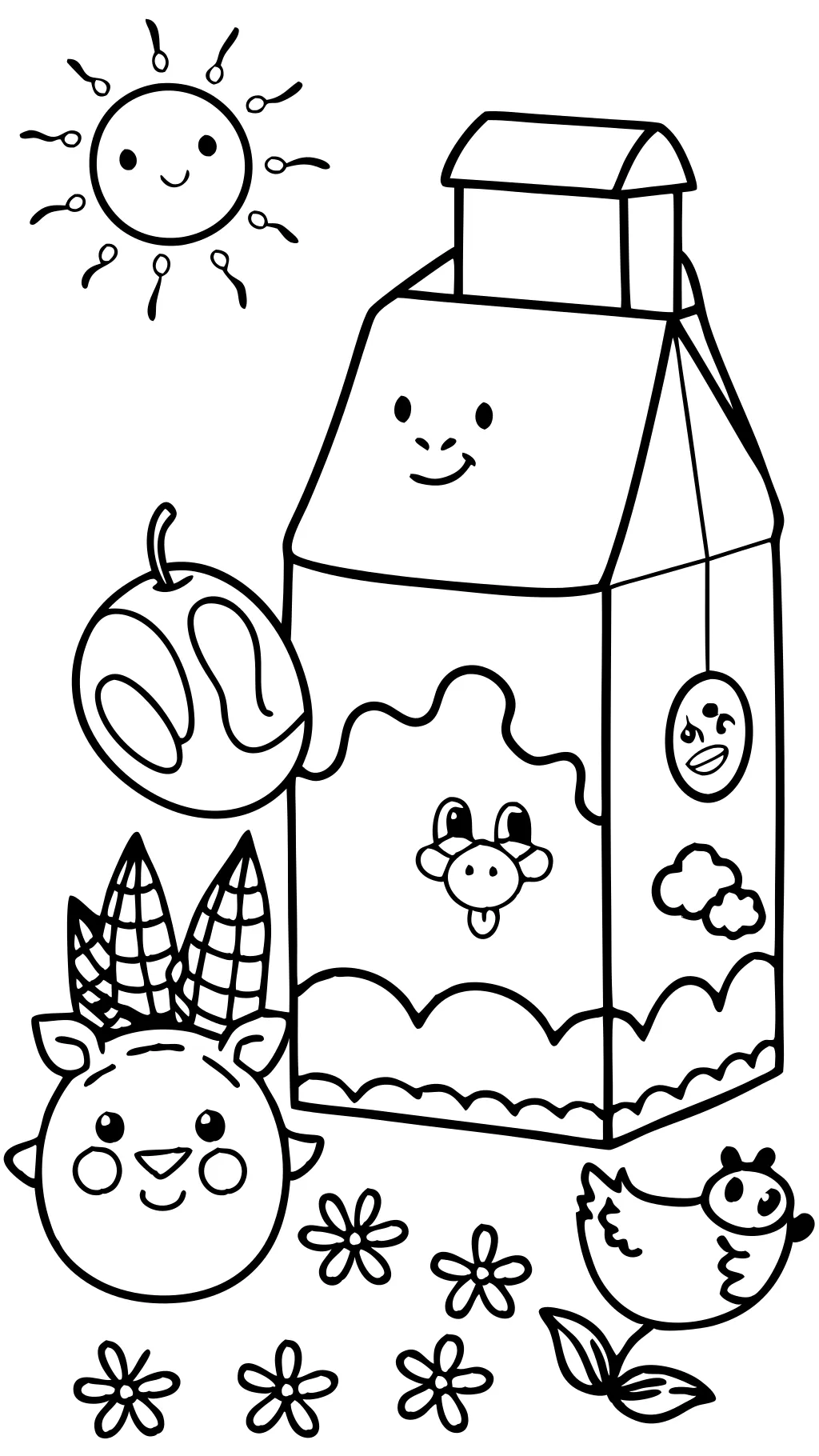 coloring pages milk